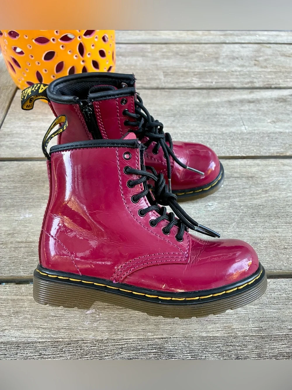 Dr. Martens Patent Leather Boots Toddler 9